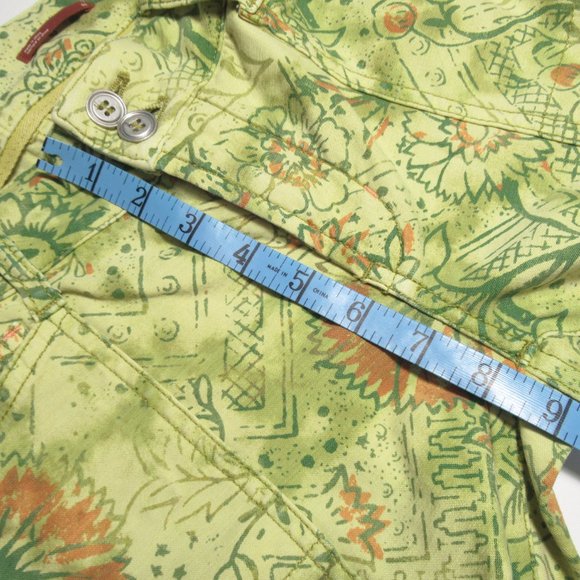 NWOT 💛 Anthropologie Pilcro The Wanderer Low-Rise Pants Printed Green 26 - Picture 7 of 8